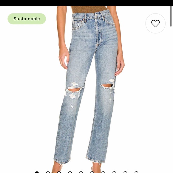 Aritzia Agolde 90’s Pinch Waist High Rise Straight Jeans in Rule Size 23 - Picture 8 of 12